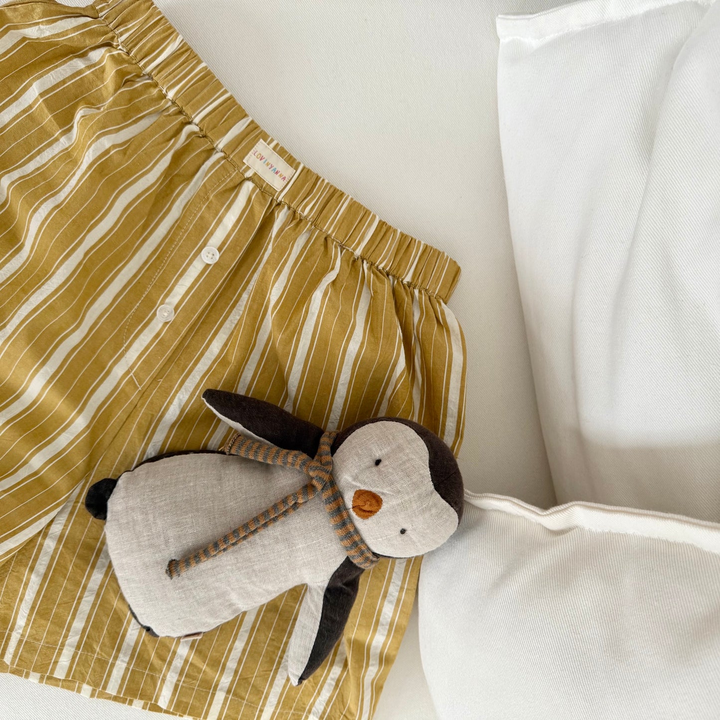 Adult Striped Shorts – Yellow