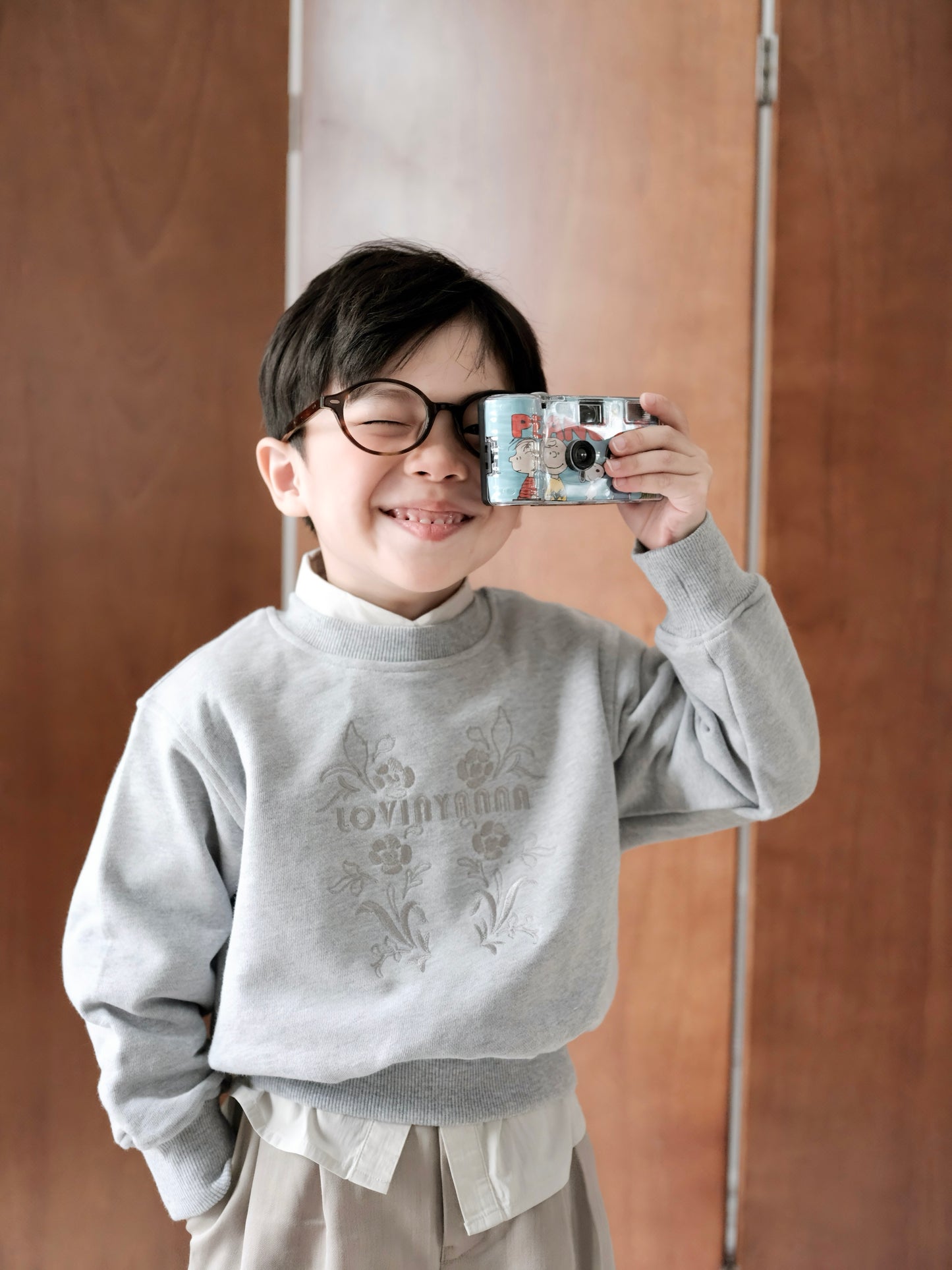 Embroidered Sweatshirt – Light Grey