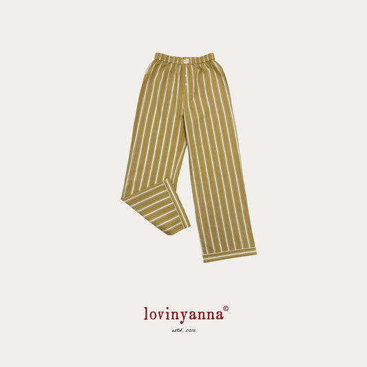 Adult Striped Pants – Yellow