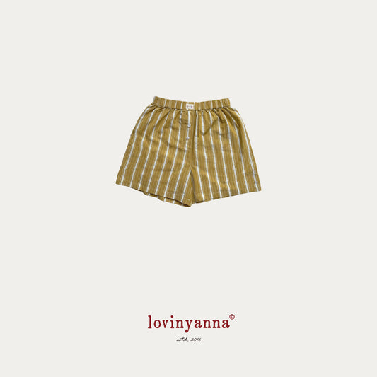 Adult Striped Shorts – Yellow