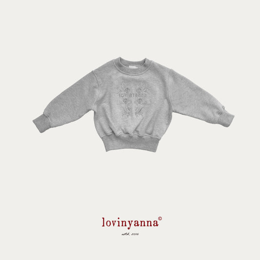 Embroidered Sweatshirt – Light Grey