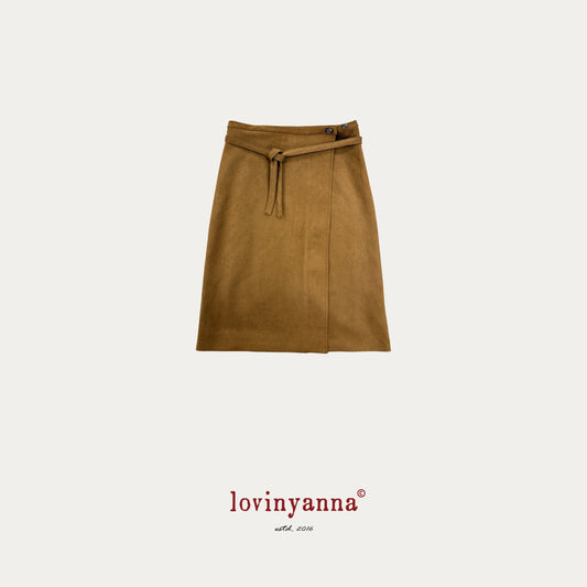 Suede Tie Skirt